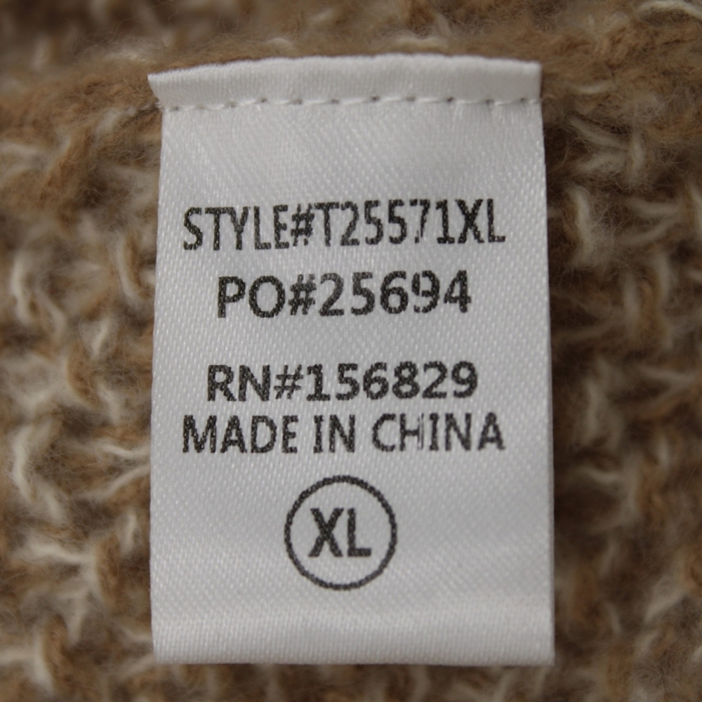 White Birch Cardigan Sweater – Women’s Loose Knit – Tan/Cream/Brown – Pockets - Picture 5 of 5